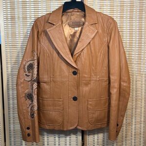 Wilson’s Genuine Leather Beaded Jacket Western